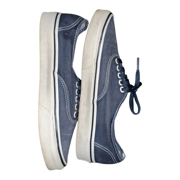 (2 for $10) Vans Classic Navy Blue Canvas Sneakers - Picture 2 of 7